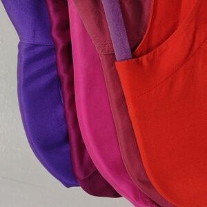 Silk Upcycle Challenge 5 Red Range 100% Silk Tops Bundle